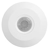 Greluma 1 pezzo interruttore della luce del sensore di movimento PIR,AC 220-240V 2000W,Interruttore del sensore montaggio a soffitto di movimento,sensore PIR,profilo sottile,bianco