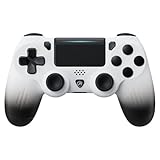 ECHTPower Controller Wireless per PS4, 2024 Nuovo Design Joystick per PS4/Pro/Slim/PC, Doppia Vibrazione, Giroscopio, Batteria da 600mAH, Jack per Cuffie da 3,5mm, Controller Ergonomico e Antiscivolo