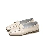 NC Genuine Leather Single Shoes White Shoes Female Korean Version of Peas Shoes Flat Mother Shoes Non-Slip Pregnant Women Shoes