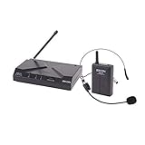 Proel EIKON WM101Hv2 - Radiomicrofono UHF wireless con archetto per canto, sport fitness, karaoke e presentazioni, Nero (WM101Hv2)