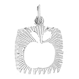 Jewels Obsession 14K White Gold Apple Pendant