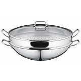 WMF 07.9256.6040 Wok con Cestello, Acciaio Inox, 36 cm